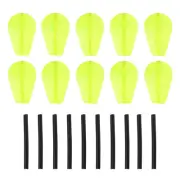 10pcs Fishing Float Foam EVA Water Drop Strike Indicator Bobber Floating Yellow