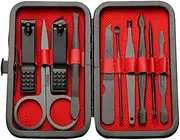 Nail Clippers Set Manicure Tools Carbon Steel Toenail Scissor Fingernail Trimmer Cutter Portable Nail Art Tool Kit,10pcs,A