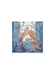 Pattern scarf One size Blue