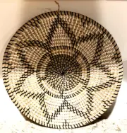 Woven Seagrass Rattan Wall Basket Boho 17" Decor Handmade Sea Grass Wicker Style