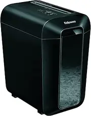 Fellowes Paper Shredder 10 Sheets (P4), Particle Cut Paper Shredder for Home, Office, Powershred LX65, Shredder with 22L Waste Paper Bin and Safesense, LX Shredder Design Series, Black
