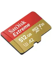 SanDisk 512GB microSDXC card EXTREME (maximum read 160MB/s write 90MB/s) with SD