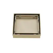Radiant Centre Square Floor Waste - Tile Insert - 100mm x 100mm - Brushed Nickel (74mm outlet)