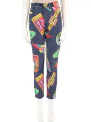 Car Logo Printed Jeans