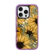 iPhone 16 Pro Impact Case MagSafe Compatible Sunflowers by KT's Canvases