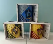 NEW Harry Potter Coffee Mug Ceramic Crest Cup 14 oz LOT Of 3! ~ Raven, Gryf Huff