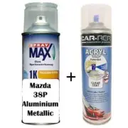 Auto Touch Up Paint Mazda 38P Aluminium Metallic Plus 1k Clear Coat