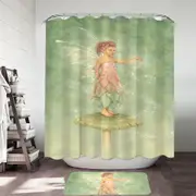 Cute Little Mushroom Fairy with Magical Dust Shower Curtain
