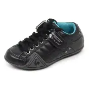 C3494 sneaker bimbo LE COQ SPORTIF SAPPORO scarpa nero shoe kid