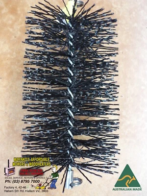 6" FLUE BRUSH KIT PULL THROUGH FIRE PLACE - WOOD HEATER Brand New