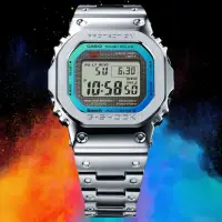 在飛比找momo購物網優惠-【CASIO 卡西歐】G-SHOCK 彩虹光譜 太陽能智慧藍