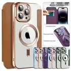 Fr iPhone 16 15 14 13 12 Pro Max Shockproof Case Magnetic Slim Wallet Card Cover