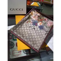 在飛比找Yahoo!奇摩拍賣優惠-Gucci 高端戒指絨羊絨長絲巾