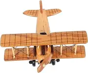 Vintage Aircraft Toy Wooden Plane Figurine Rustic Charm Biplane Ornament for Boys and Girls