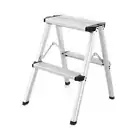Folding Step Ladder Stable Versatile Fishing Stool for Store Library Kitchen