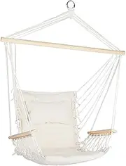 Hammock Swing Chair Gardeon Hammock Camping Hanging Indoor Outdoor Garden Patio (Cream)