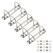B7 2 Hole Ring Binder Mechanisms, 5 Set 1.38" D Ring Binder Planner, 26mm Silver