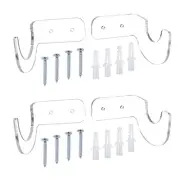 2 Pair Light Saber Stand Wall Mount Acrylic Light Sword Display Holder, Clear