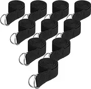 10 Pcs Yoga Strap 6Ft Exercise Stretch Bands for Flexibility with Adjustable Metal D Ring Buckle Loop Stretch Strap Non Elastic Yoga Belt Yoga Exercise Adjustable Straps for Pilates