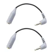 2PK Boya By-CIP2 3.5mm TRS to TRRS Audio Adapter For iPhone/iPad/Android Device