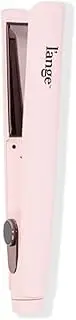 [L'ANGE HAIR] Le Titane Titanium Curling Flat Iron for All Hair Types | Dual Voltage for Travel | Hair Straightener and Curler 2 in 1 (Blush 1")