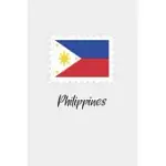 PHILIPPINES FLAG MINIMALIST NOTEBOOK: COUNTRY NATIONAL FLAG TRAVEL JOURNAL NOTEBOOK