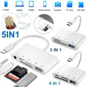 For Apple iPhone 15 Pro Max Plus USB Stick SD TF Card Reader Type C OTG Adapter