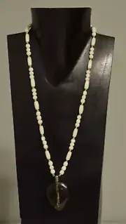 Necklace Lucite Perfume Bottle Beaded Necklace