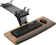 Keyboard Tray Height Adjustable, Swivel Tilt Computer Keyboard Drawer under Desk