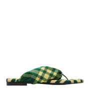 Burberry Checked Thong-Strap Pool Flat Slides 35,36,38.5,38,39.5,39 primrose color