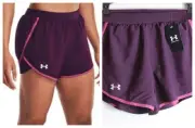 Under Armour Womens Fly By 2.0 Running Shorts Moisture Wick Purple XSmall NWT