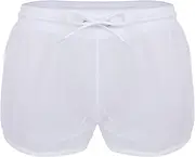 [Chaoyinn] Mens Boxer Shorts Light Mesh Summer Boxer Briefs Trunks Men Short Shorts Transparent White Underwear Sexy Lingerie