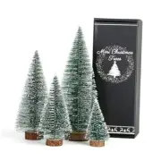 Mini Christmas Tree Artificial Small Christmas Tree 4PC Xmas Bottle Green