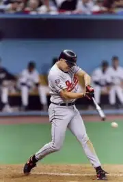 Infielder Cal Ripken Baltimore Orioles at bat the Seattle Mariners- Old Photo