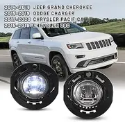 AUTOWIKI LED Fog Lights Assembly For JEEP GRAND CHEROKEE 2014-2016 / DODGE CHARGER 2015-2019 / CHRYSLER 300 2015-2019/ CHRYSLER PACIFICA 2017-2020