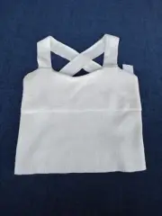 NWT Abercrombie & Fitch Ottoman Ribbed Sweater Cross-Back Tank Large