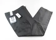 Dockers Mens Signature Khaki Pant New 33 x 30 Dark Gray Flat Front Relaxed Fit