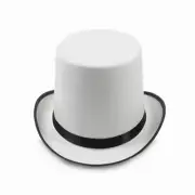 White Top Hat Magician Performed Hat Stage Performances Bowler Top Hat