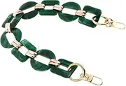 Retro Resin Handbag Chain DIY Bag Purse Chain for Women Green 40cm Sturdy and Fashionable