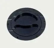 Ice tank cap anodized black, billet aluminum.
