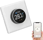Thermostat WiFi Smart Programmable Thermostat with Two Way Rotating Knob Adjustment, Ambient Light Effects, Ideal for Home
