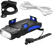 Phone Holder Bike Lights,Ultra Bright Phone Bracket for Night Riding - Powerful Bicycles Headlight Alarm Bells Handlebar Lighting for Enthusiasts and Beginners