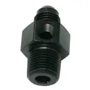 Aeroflow Male NPT to Adapter 1/4" to -8AN with 1/8" Port, AF139-08-04BLK