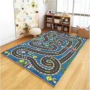 Kids Rug Car Rugs for Kids Toy Cars Play Mat City Life Road Rug for Cars Fun City Map for Carpet for Bedroom Boys (The Flower of Hope, 31 * 47 inches)