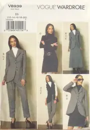 VOGUE SEWING PATTERN JACKET VEST DRESS SKIRT TOP PANTS SIZE 4-12 # V8939