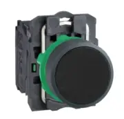 Genuine Schneider Electric- XB5AA21 - Push button, plastic, flush, Black, 1xNO