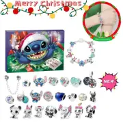 Christmas Stitch Charm Beads Advent Calendar Bracelet 24 Days Countdown CalendWZ