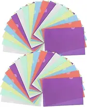 Generic 36pcs Folder Set Colored Envelopes White Envelopes Binder Clips Clear Envelope Documents Bag Office Supplies Manila Folders Filing Cabinet Folders Slash Pocket File Folders Plastic