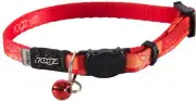 Rogz Kiddycat Safety Release Collar Orange Tango Fishbones Xsml