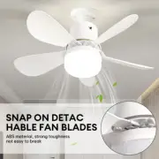 E27 LED Ceiling Fan Light Dimmable Living Room Chandelier Lamp W/ Remote Control